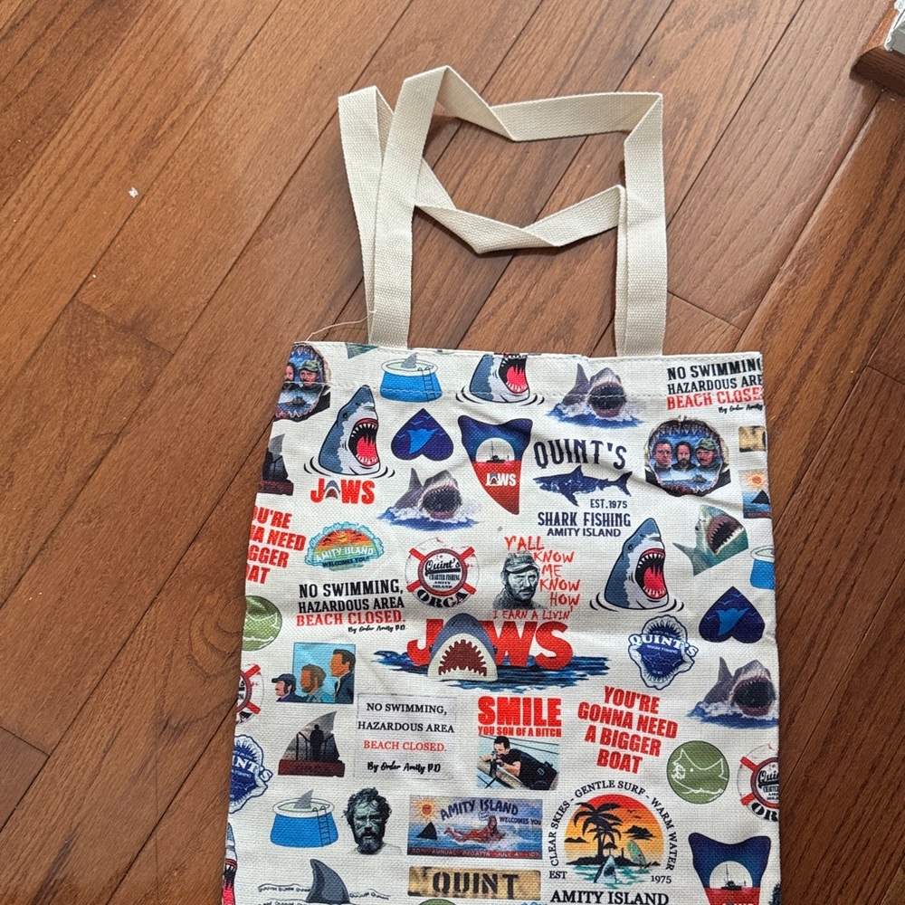 Shark Print Tote Bag